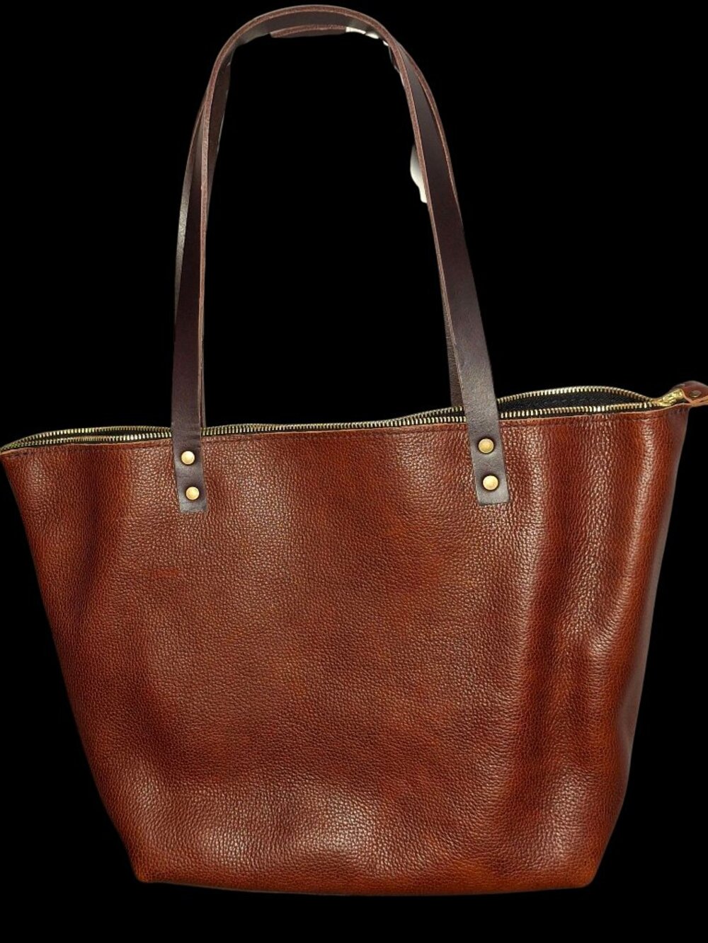 Portland Leather Goods - BNNU Large (YKK) Zip Tote - NUTMEG - Picture 2 of 8
